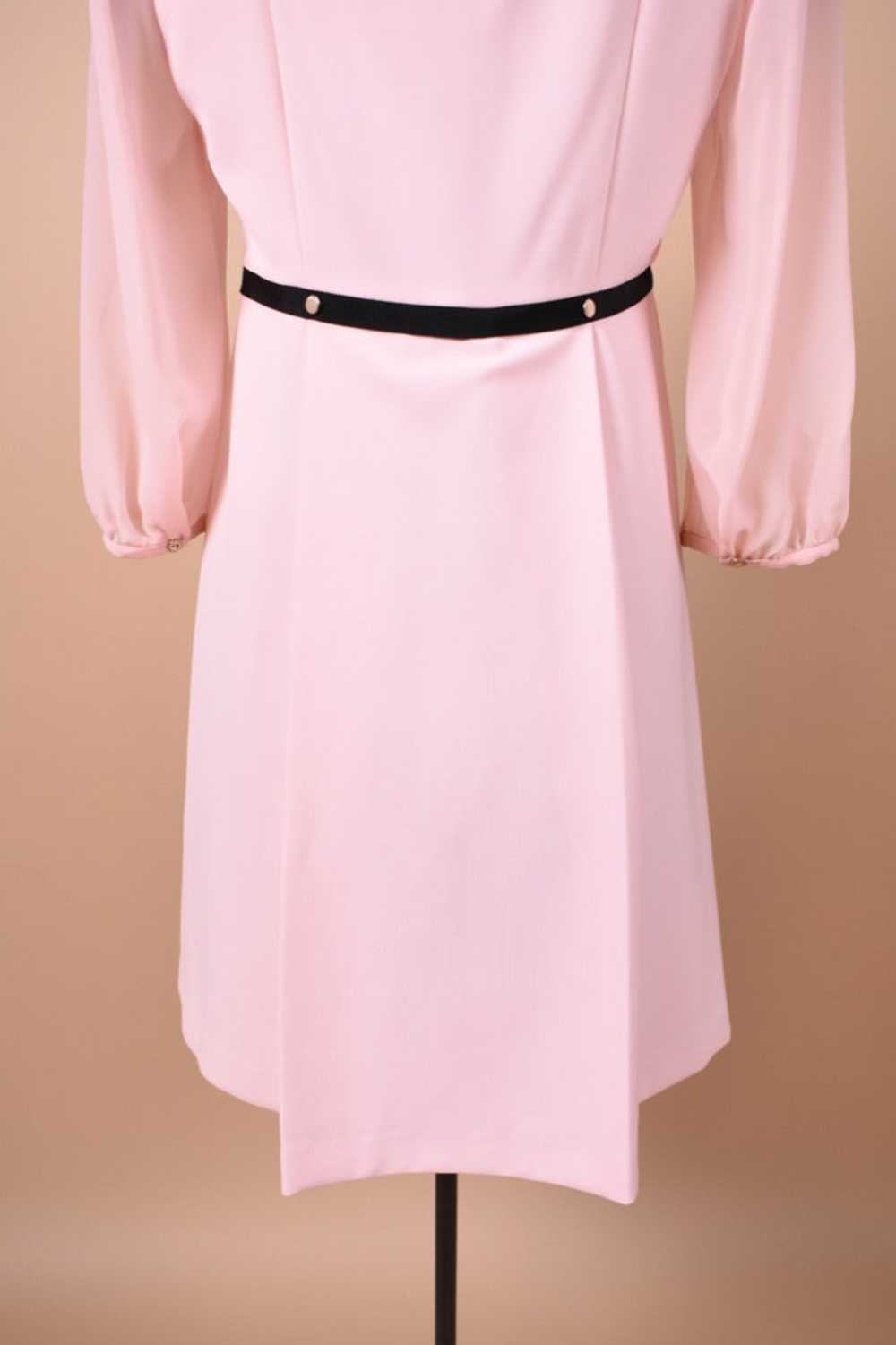 Pink NWT Babydoll Dress with Sheer Sleeves By Ted… - image 7