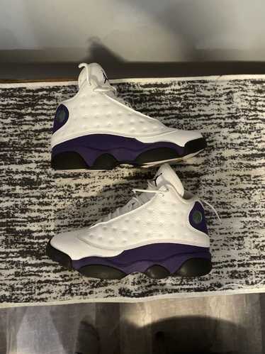 Nike Air Jordan Retro 13 Baby 5C White Purple Lakers Toddler Shoes  414581-105