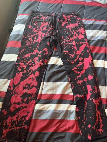 Rsq Red Bleached Black RSQ Pants