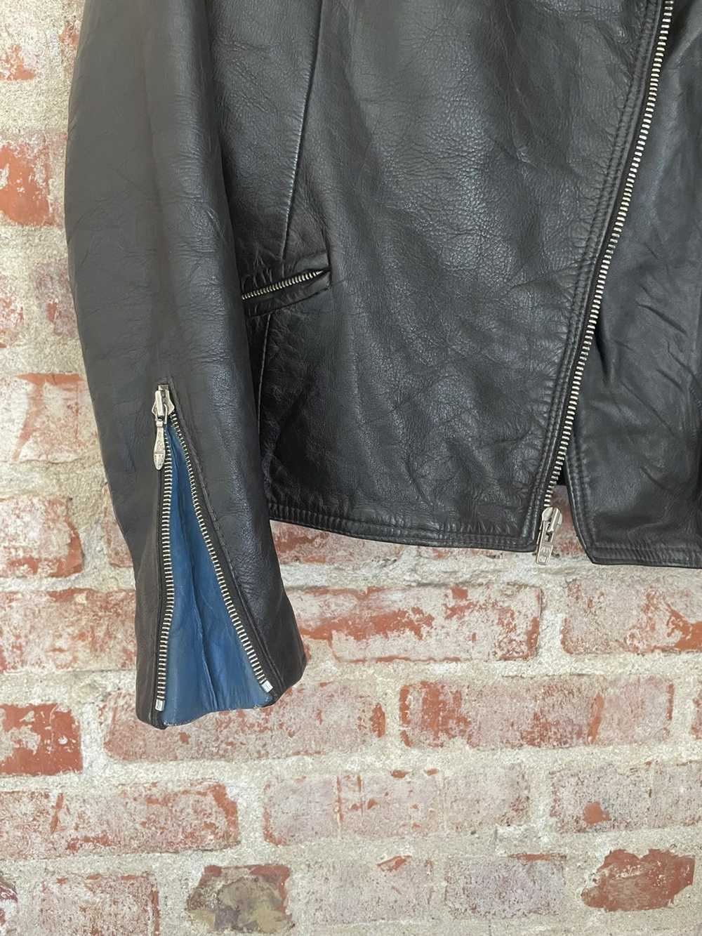 Vintage Vintage 1960s Leather Motorcycle Jacket - image 2