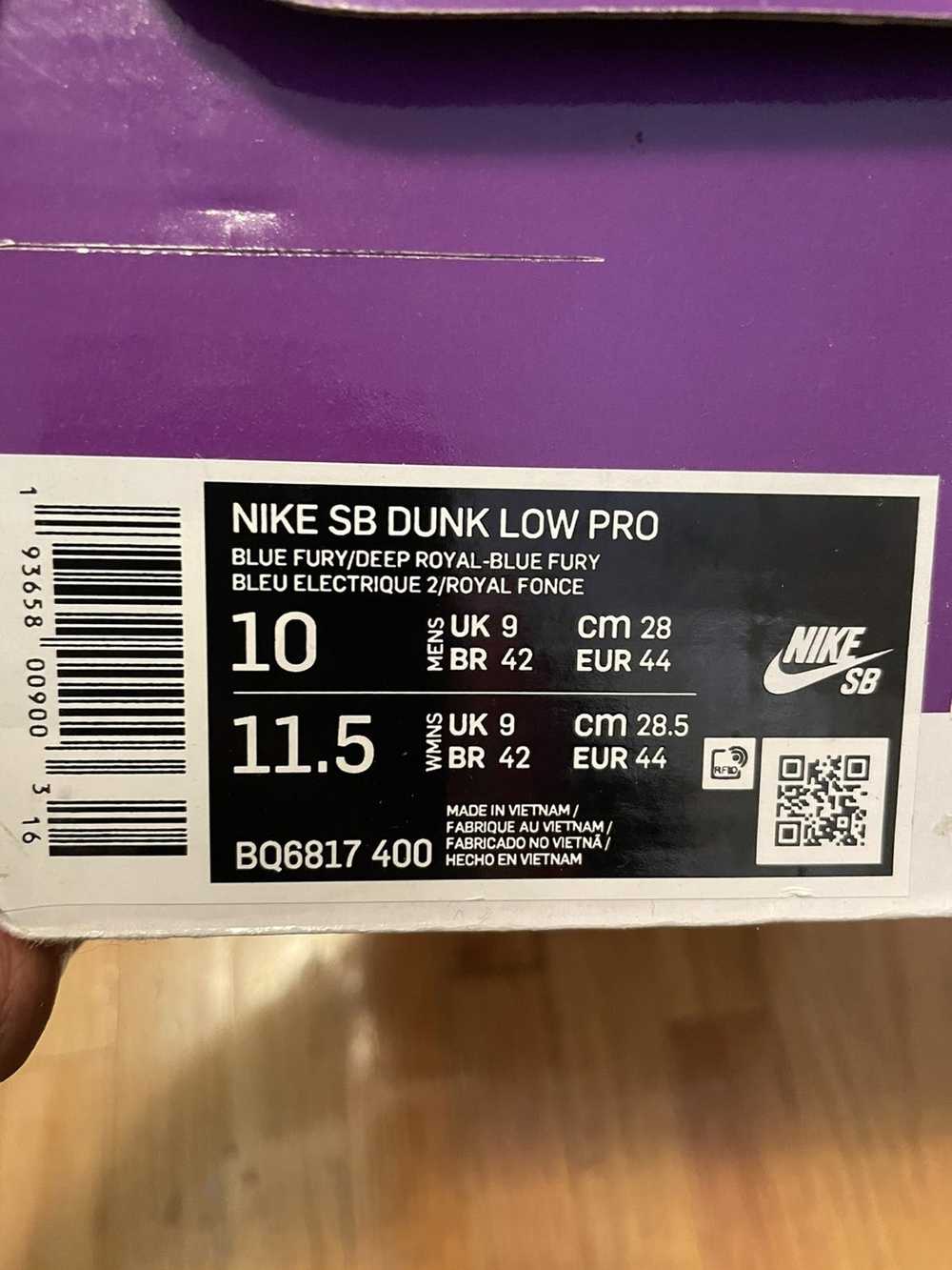 Nike SB Dunk Low Blue Fury - image 4