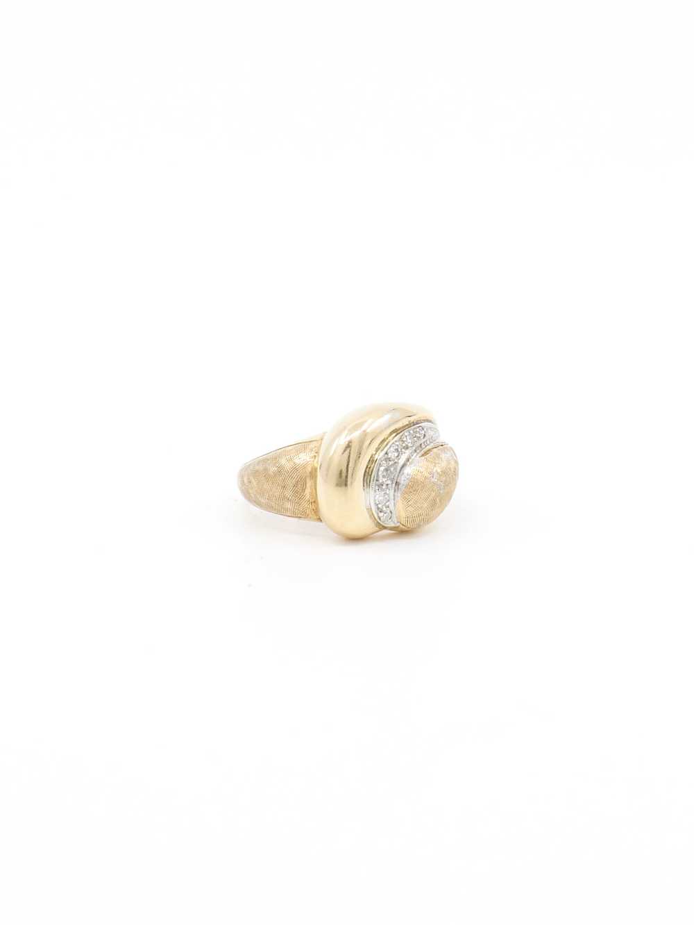14k Diamond Accented Dome Ring - image 3