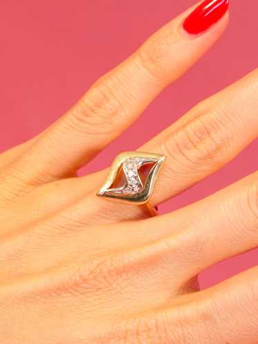 Diamond Accented Flame Ring