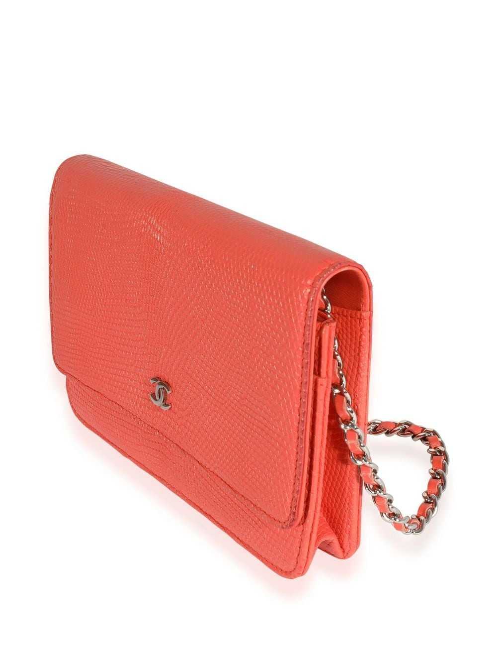 CHANEL Pre-Owned CC wallet on chain - Orange - image 3