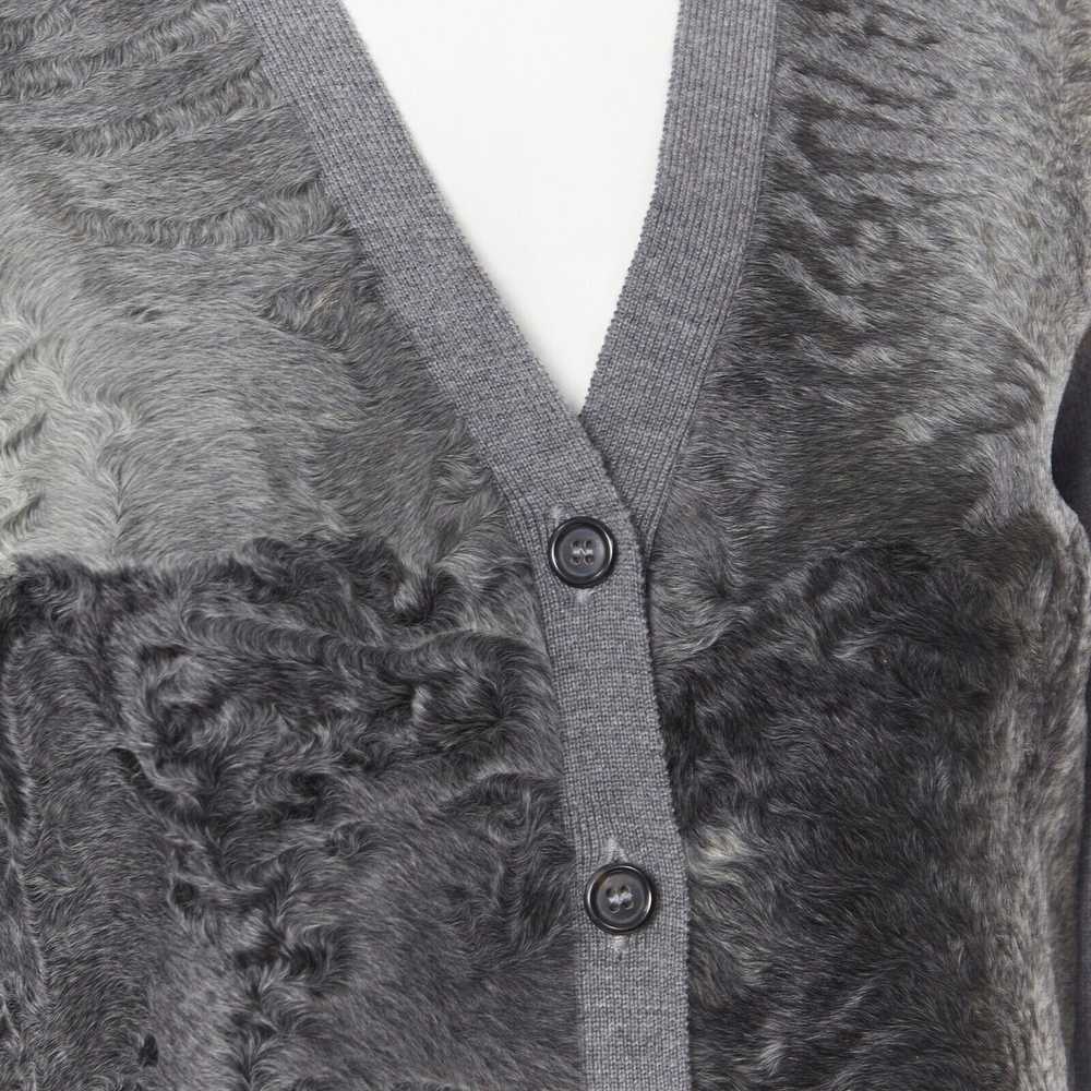 Prada PRADA grey dyed breitschwanz fur front lamb… - image 2