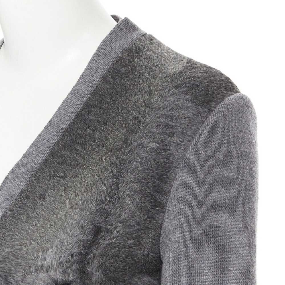 Prada PRADA grey dyed breitschwanz fur front lamb… - image 7
