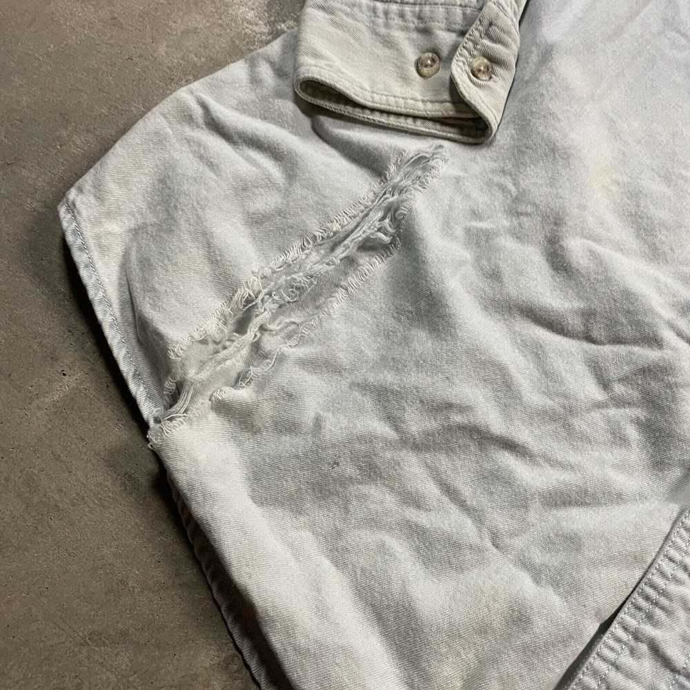 Vintage VTG HUMMER H2 Denim Jean Shirt Distressed… - image 3