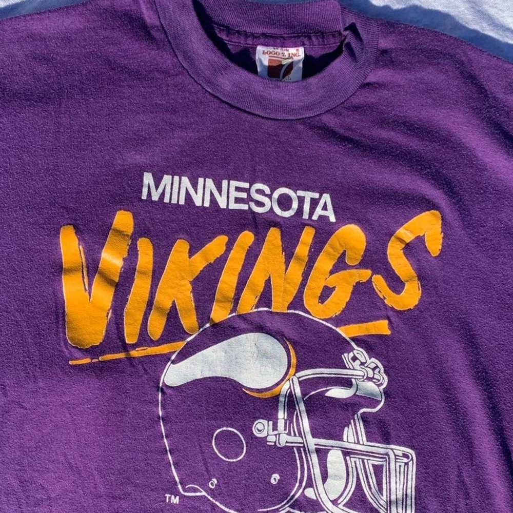 Vintage Vintage minnesota vikings tee single stit… - image 2