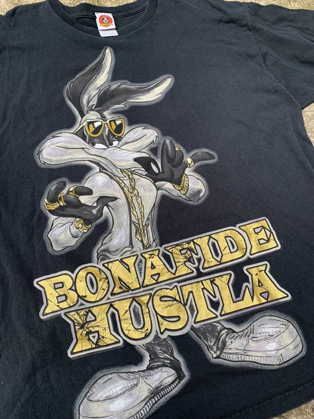 Vintage Y2K LOONEYTUNES Bonafide Hustla VINTAGE T… - image 2