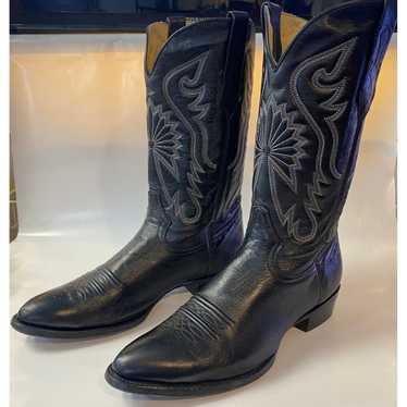 Corral Corral Mens Boots 13 Black Leather Embroide