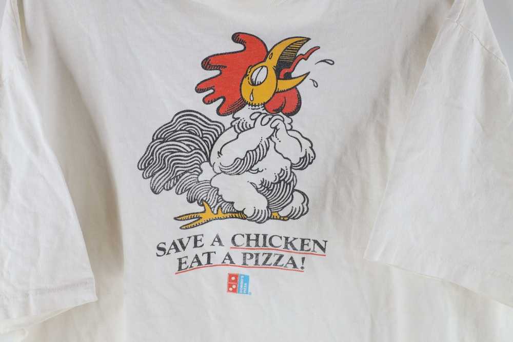 Vintage Vintage 80s Pizza Save A Chicken Eat A Pi… - image 6