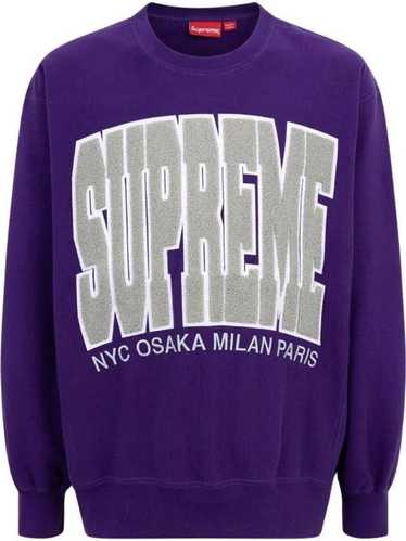 Supreme Supreme Logo Sweatshirt Oversized Purple P