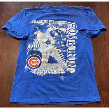 Vintage 1998 Sammy Sosa Home Run Tour Record Shirt Mens Size L/XL 62 Home  Runs
