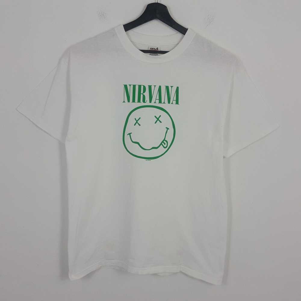 Anvil × Nirvana × Rock T Shirt Vintage NIRVANA Am… - image 1