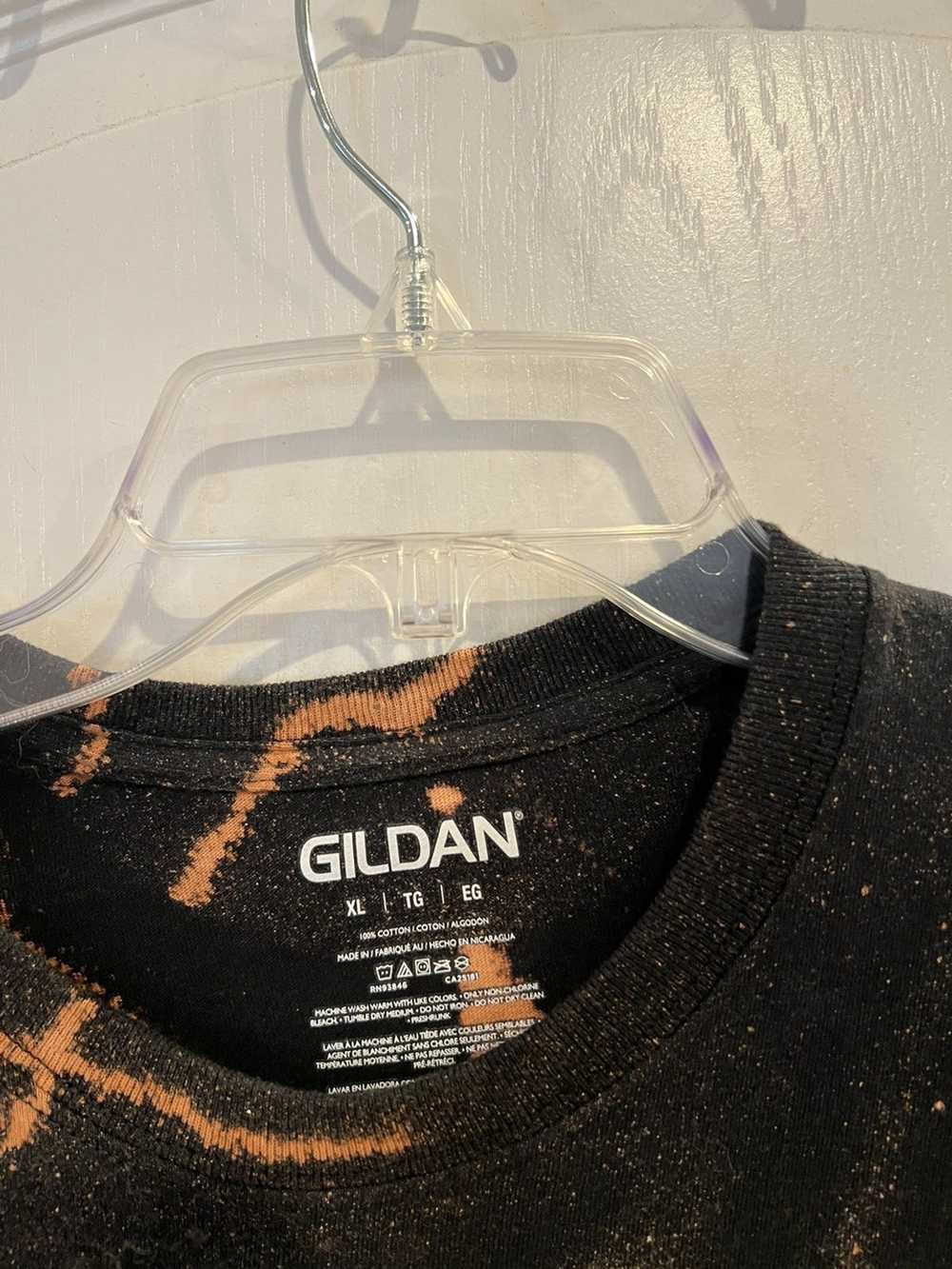 Gildan Halloween ghost bleach dyed T-shirt. Unise… - image 2