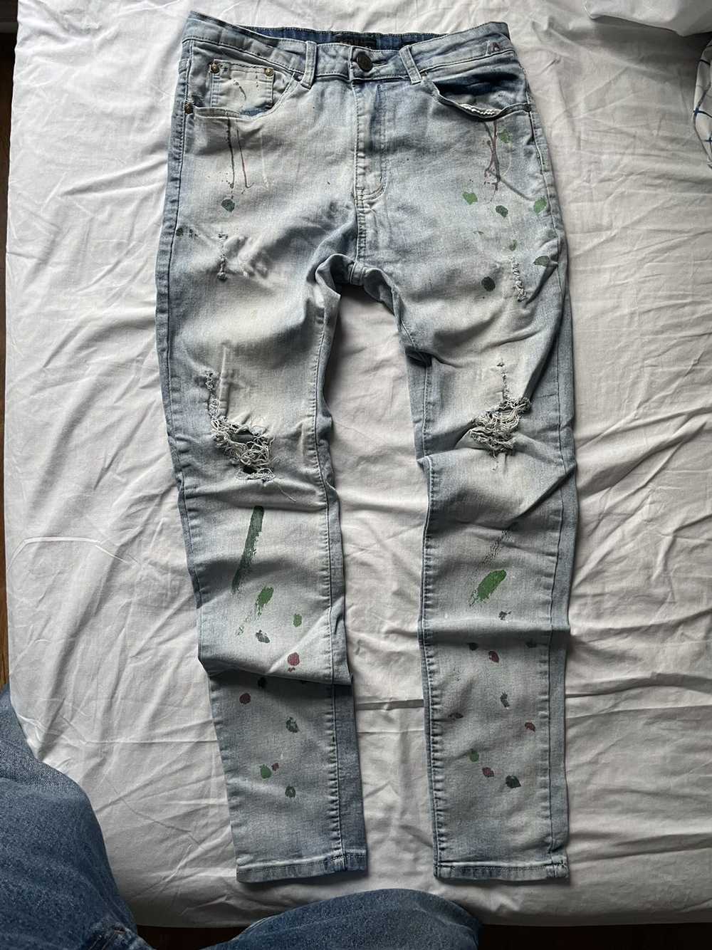 Vintage Paint Splatter Jeans - image 1