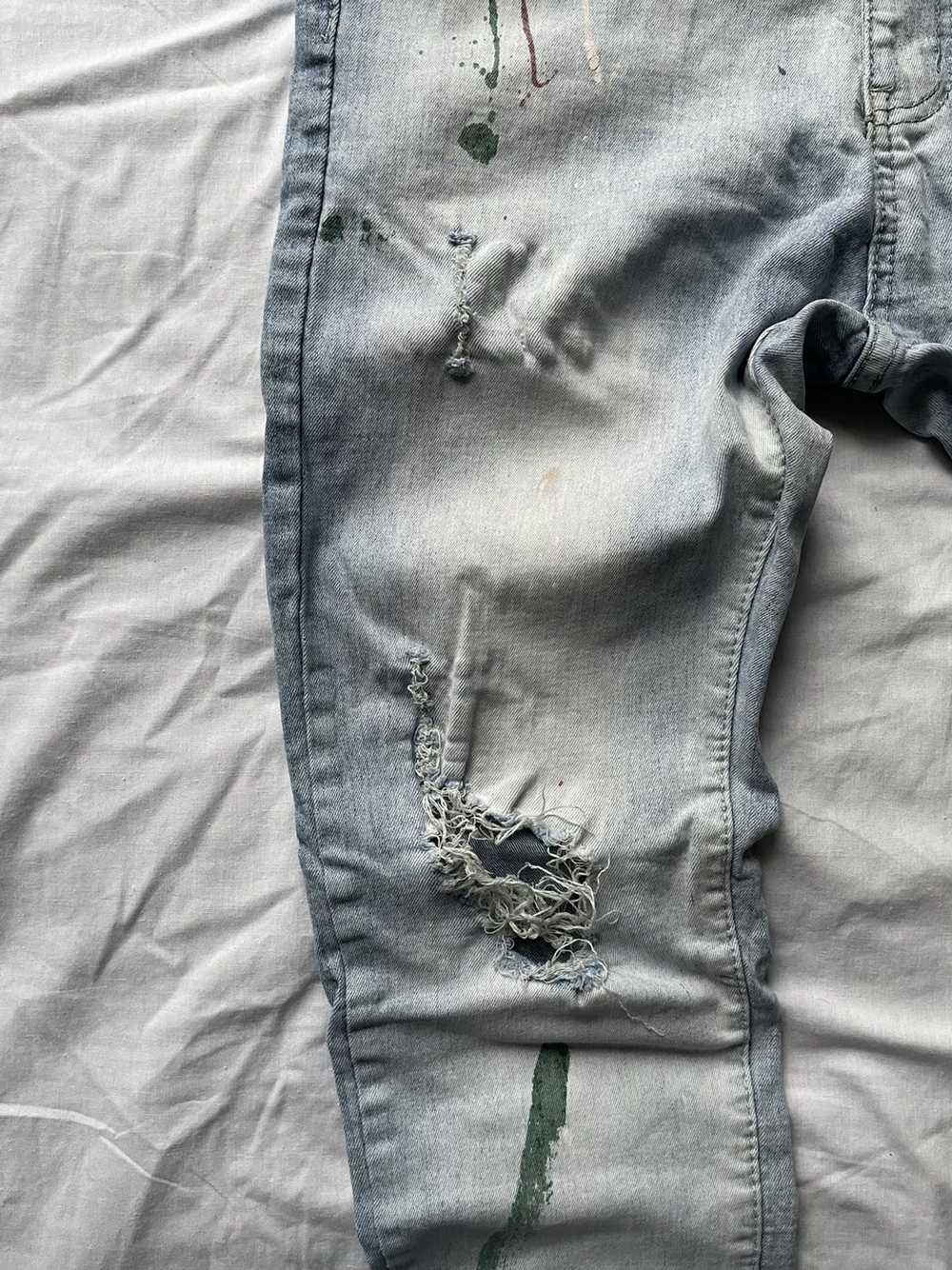 Vintage Paint Splatter Jeans - image 2
