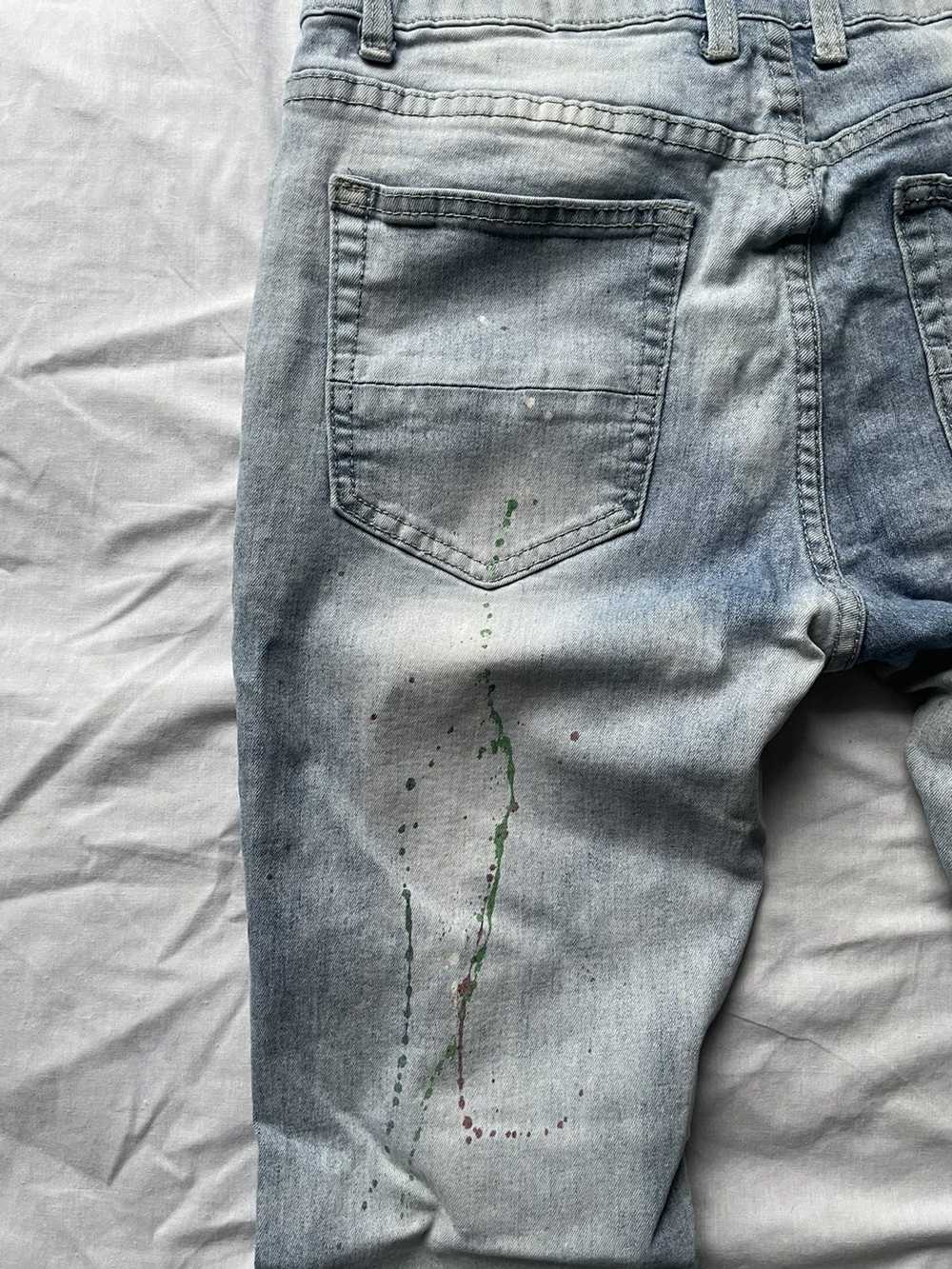 Vintage Paint Splatter Jeans - image 5