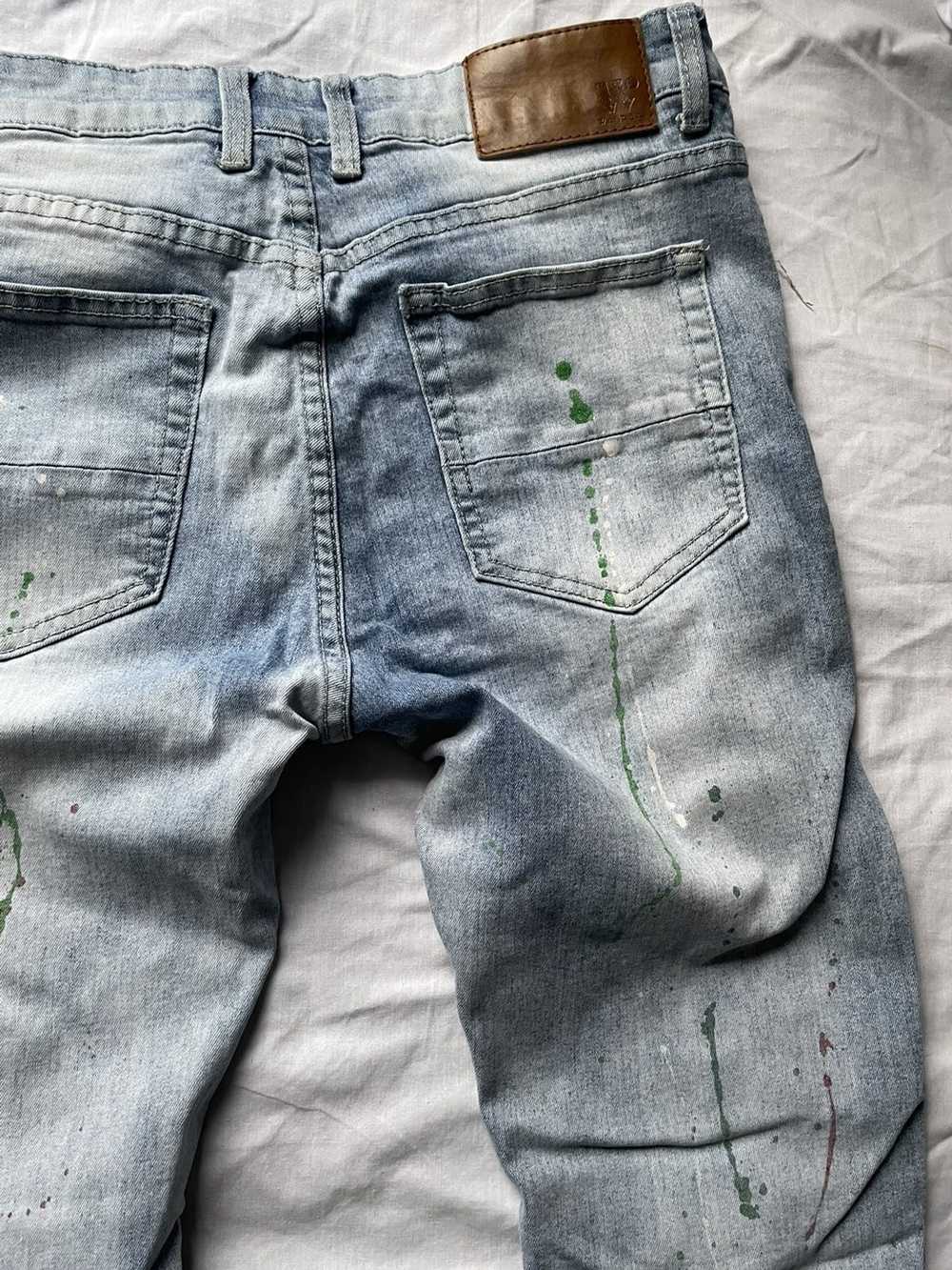 Vintage Paint Splatter Jeans - image 6