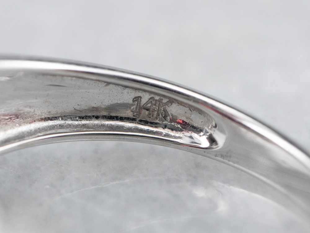 Modern Pyrope Garnet and Diamond Halo Ring - image 6