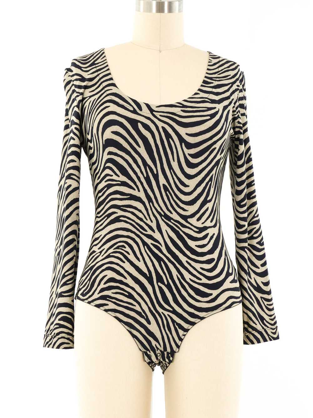 Christian Dior Zebra Print Bodysuit - image 1