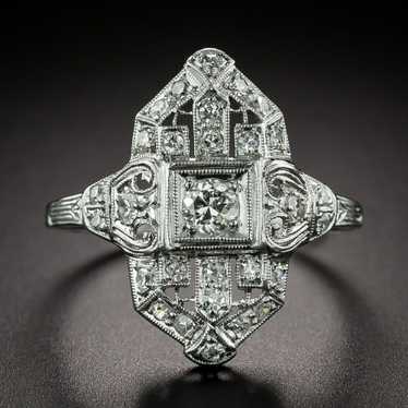 Art Deco Geometric Diamond Dinner Ring - image 1