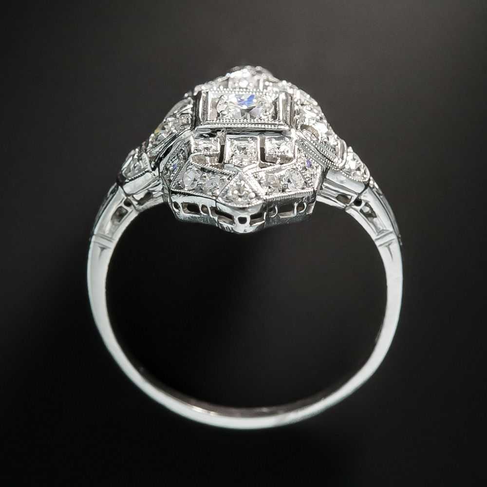 Art Deco Geometric Diamond Dinner Ring - image 3