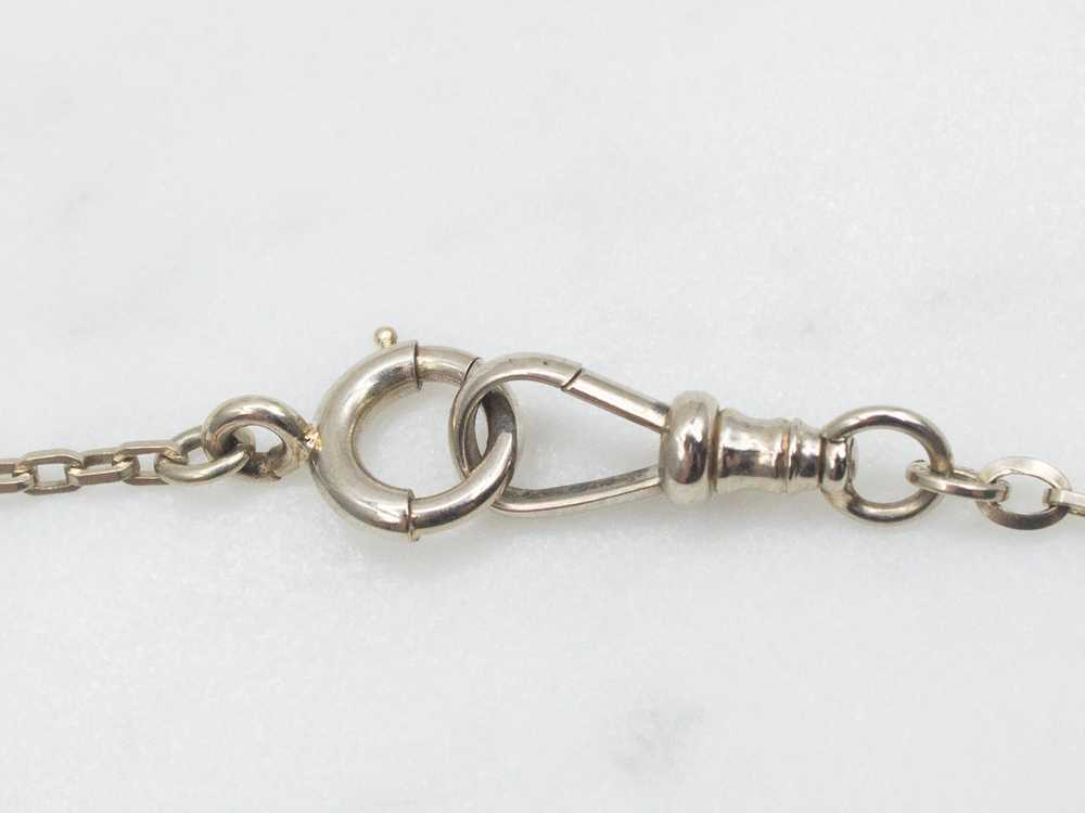 Antique White Gold Watch Chain - image 3