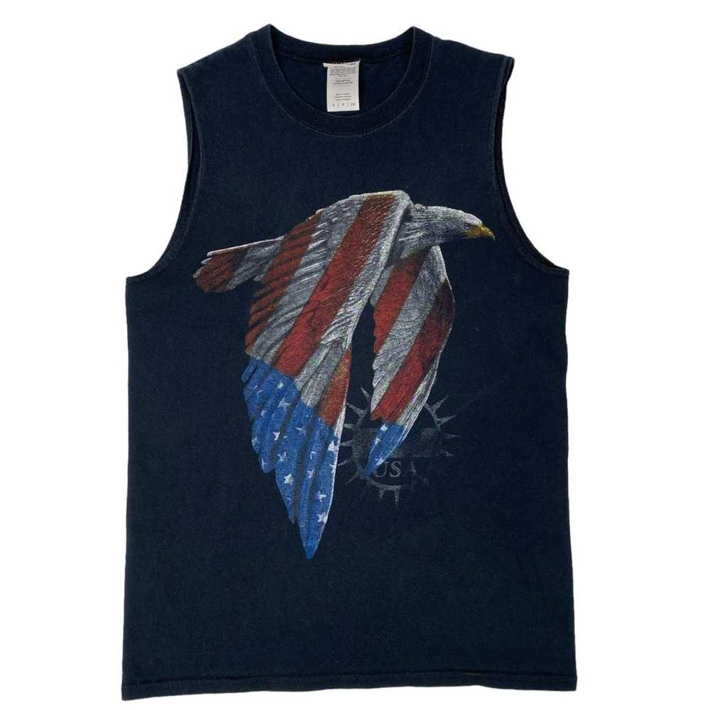 MOTO × Vintage American Eagle Biker Sleeveless VT… - image 1