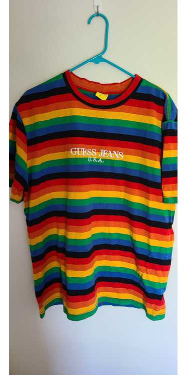 Guess RAINBROW EMBROIDERED LOGO TEE