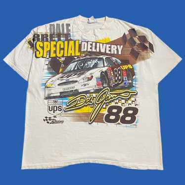 Vtg NASCAR Mens XL Faded Spell Out Budweiser Dale Earnhardt Jr