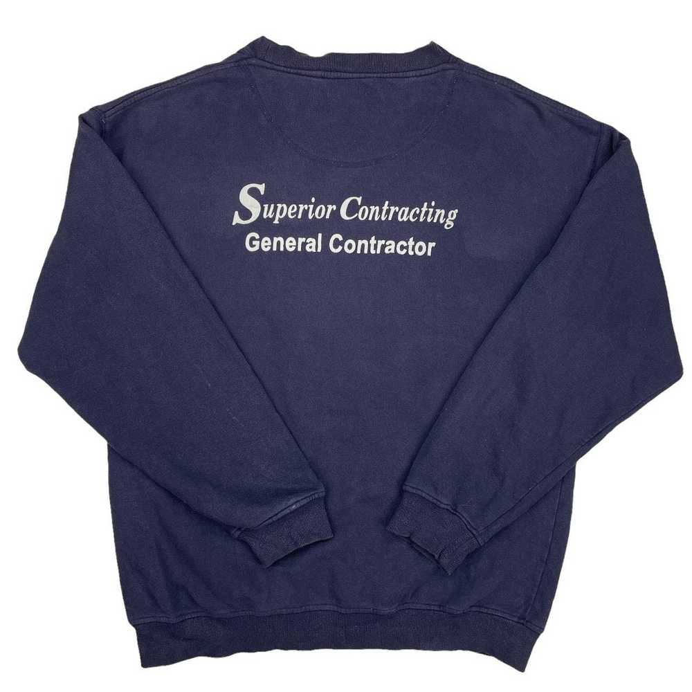 Vintage General Contractor Printed Sweatshirt Nav… - image 4