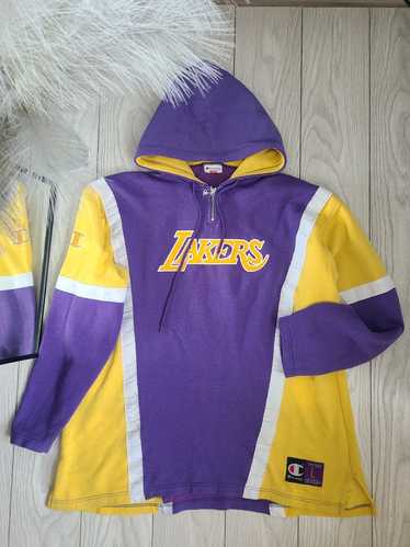 Vintage 90's Champion Los Angeles Lakers Warm Up Jacket Size XL – Dead  Thrifters Society