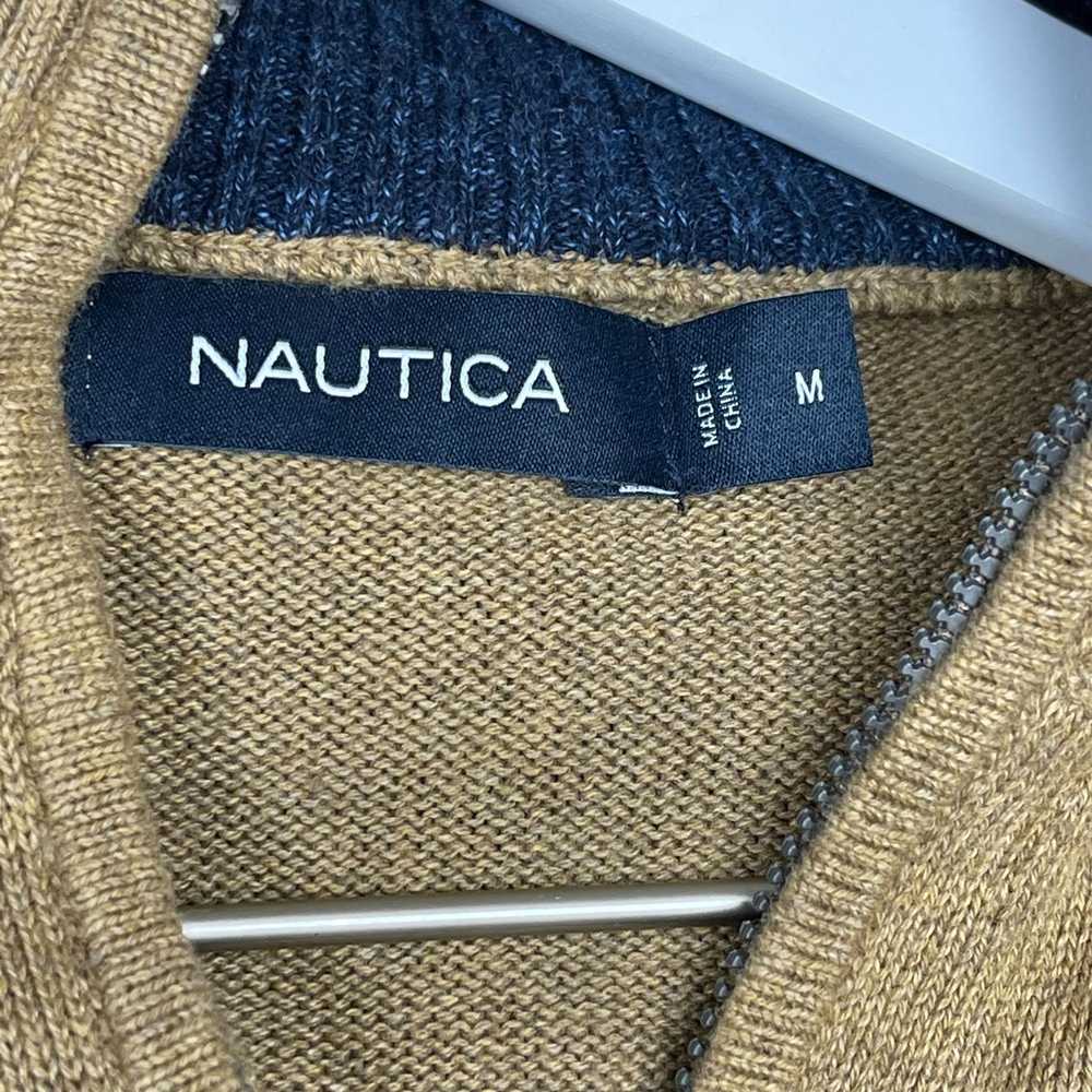 Nautica Nautica Tan Quarter Zip Pullover Sweater M - image 4