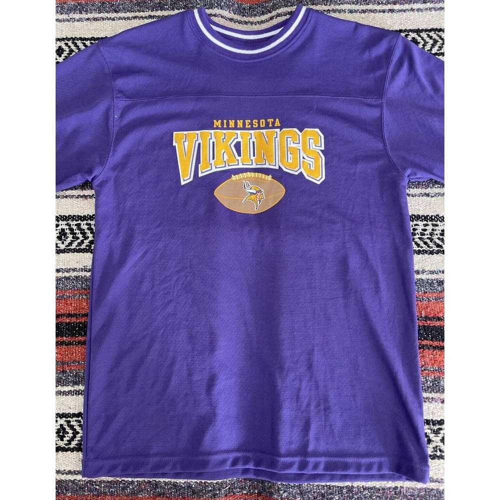 NFL Vtg Youth Minnesota Vikings NFL Football Tshi… - image 2