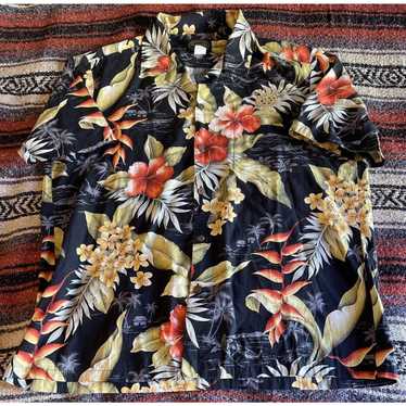 Hawaii, Shirts, Vintage Hawaiian Shirt Blue Floral Bird Of Paradise Mens  Sz 2xl Usa Made Hawaii