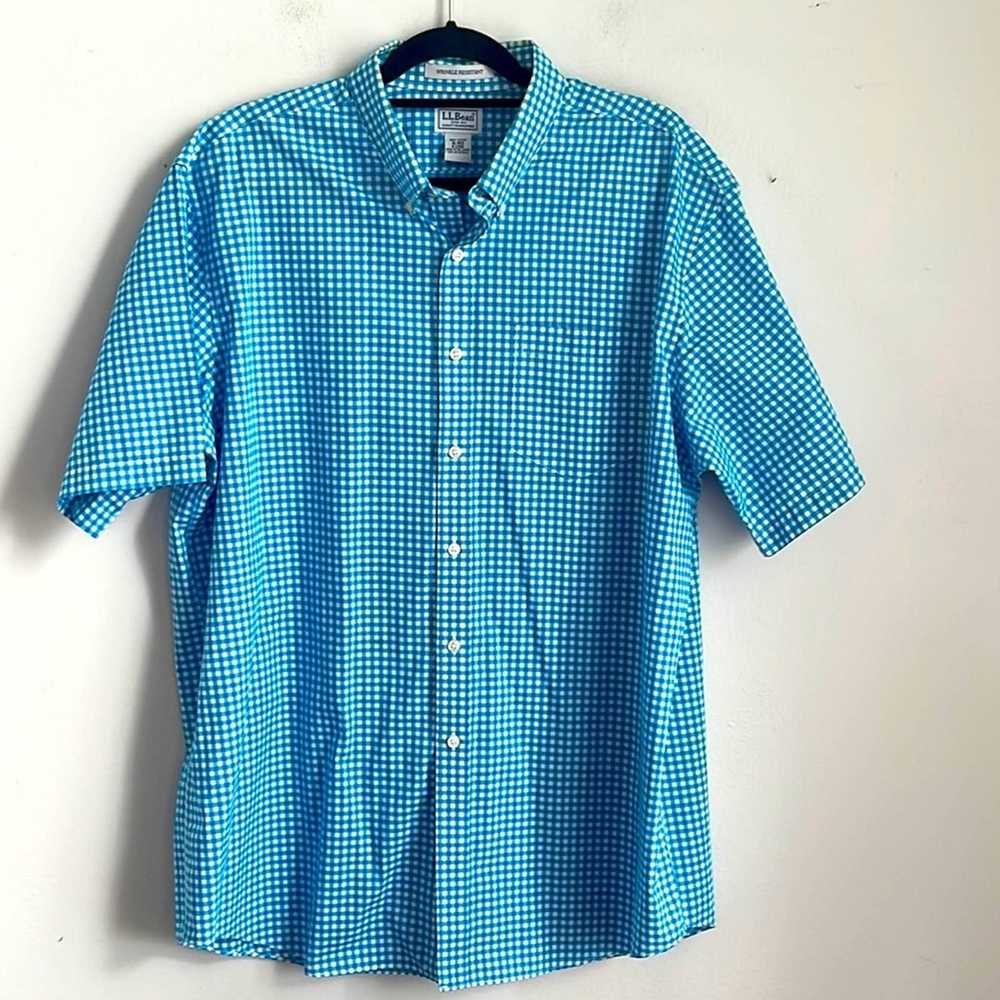 L.L. Bean L. L. Bean wrinkle resistant gingham pl… - image 1