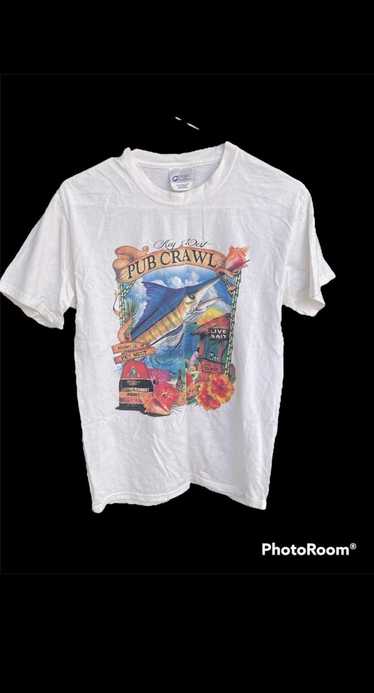 Gildan × Streetwear × Vintage Key West Pub Crawl T