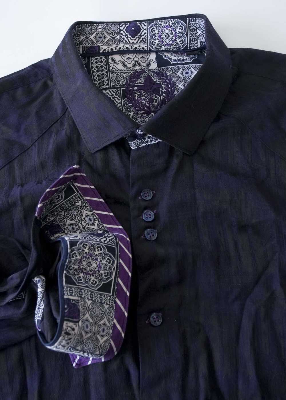 Au Noir Au Noir Shirt Dark Purple Size 6/ XXL - image 2