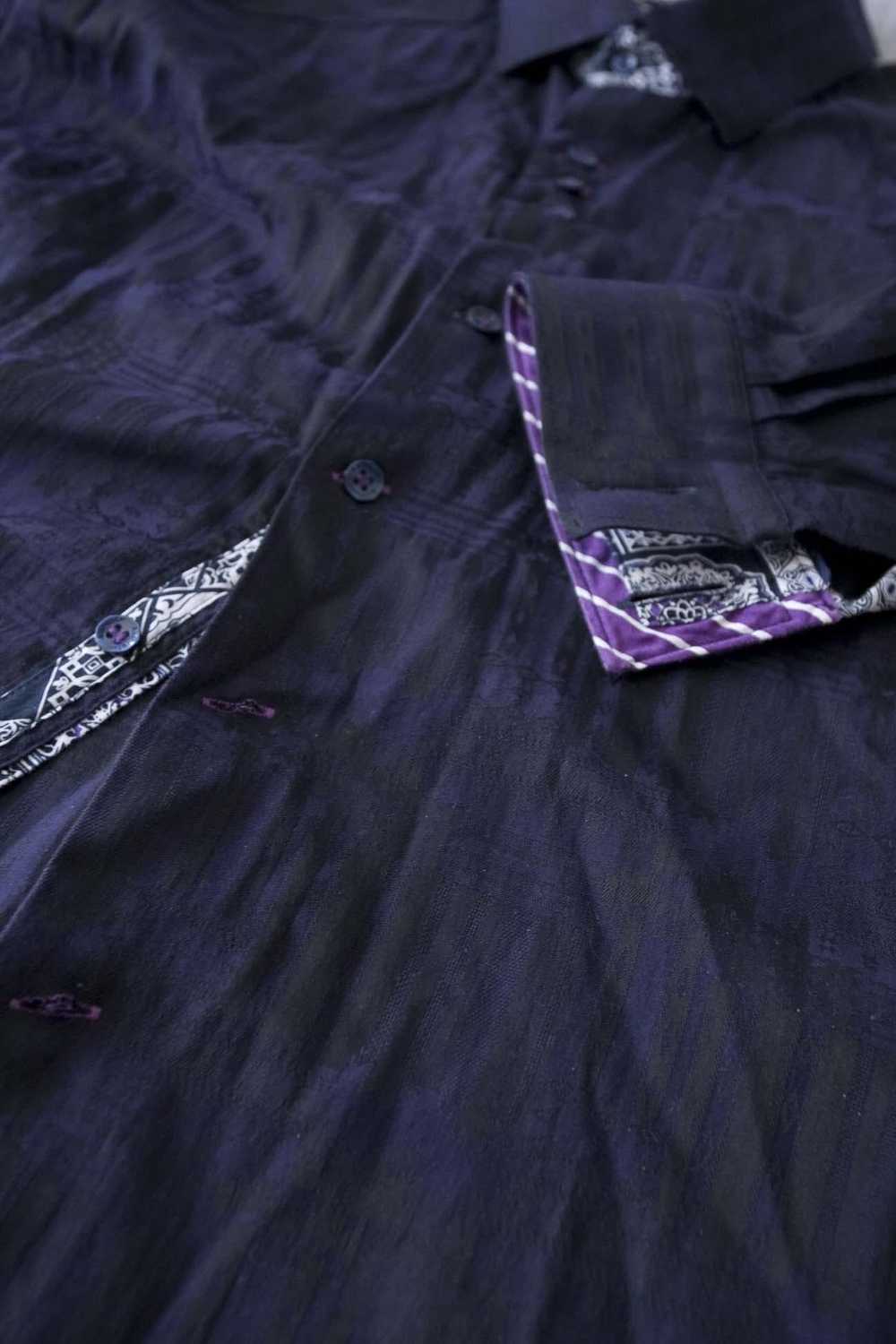 Au Noir Au Noir Shirt Dark Purple Size 6/ XXL - image 5