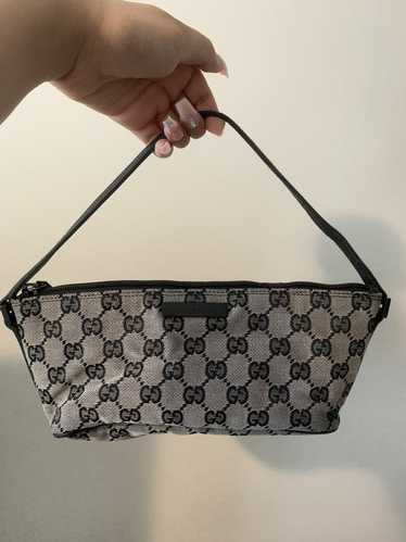 Gucci GG Canvas Boat Pochette - Brown Handle Bags, Handbags - GUC1319200