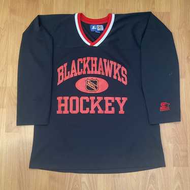 Vintage Chicago Blackhawks #9 Bobby Hull Starter Hockey Jersey