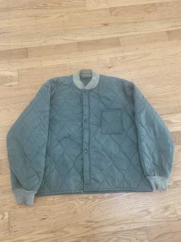 Military × Vintage vintage quilted military bomber