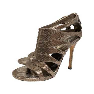 Gucci Metallic Bronze Pitone/Python Shootie Size 6 - image 1