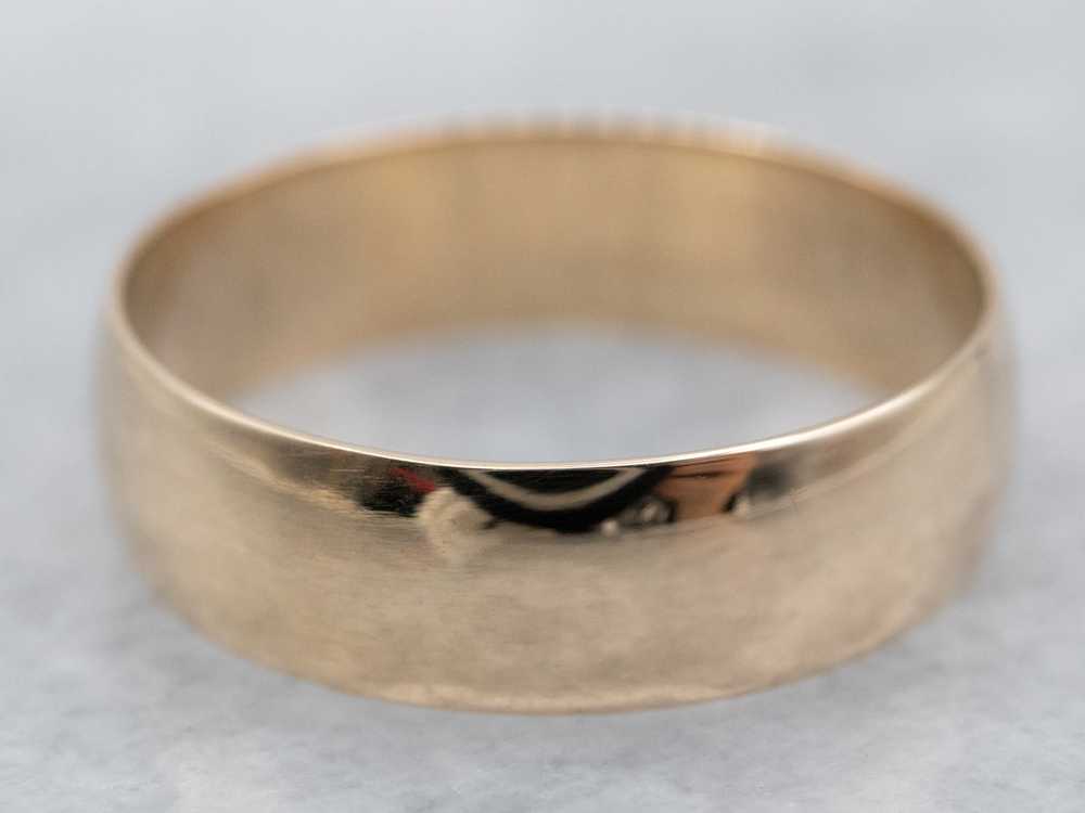 14K Yellow Gold Classic Band Ring - image 1