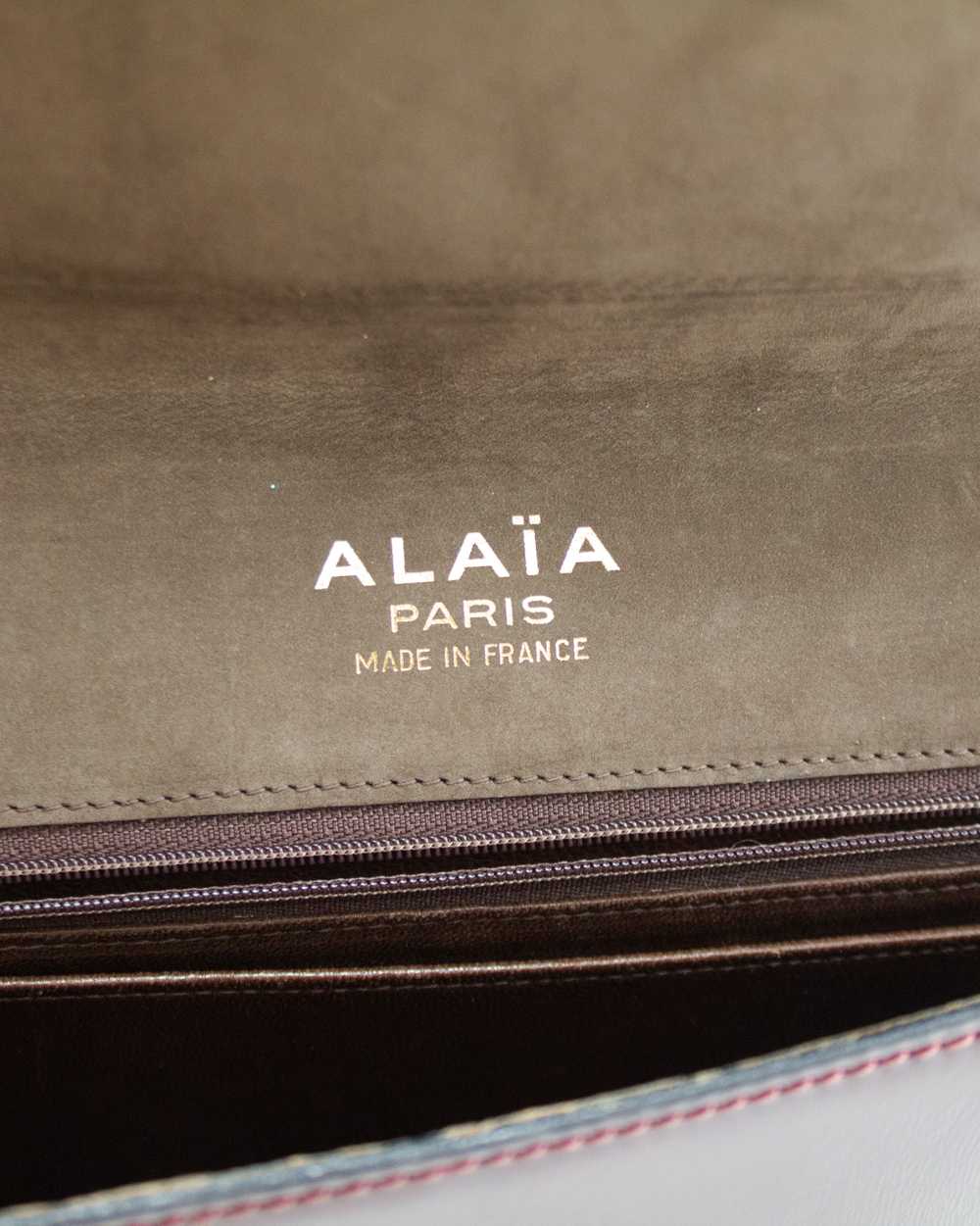 Alaïa Maroon Leather Portfolio - image 4