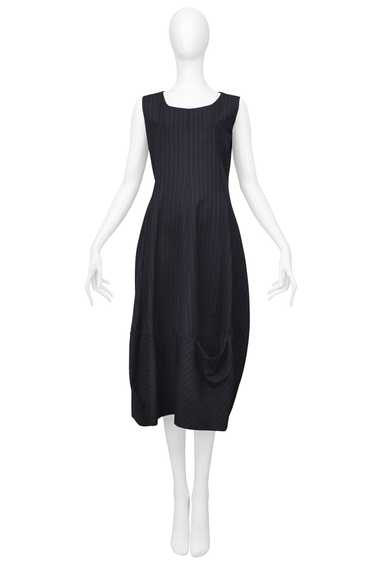 COMME DES GARCONS BLACK PINSTRIPE POCKET DRESS 199