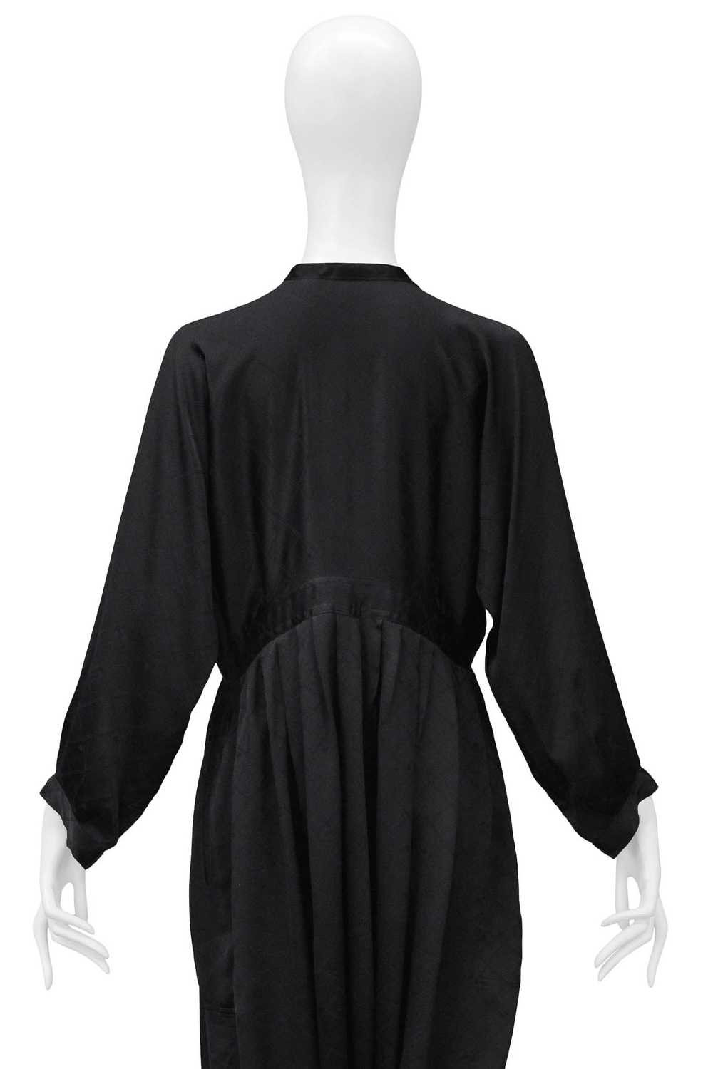 JOAN VASS BLACK SATIN JUMPSUIT WITH DIAMOND PATTE… - image 5