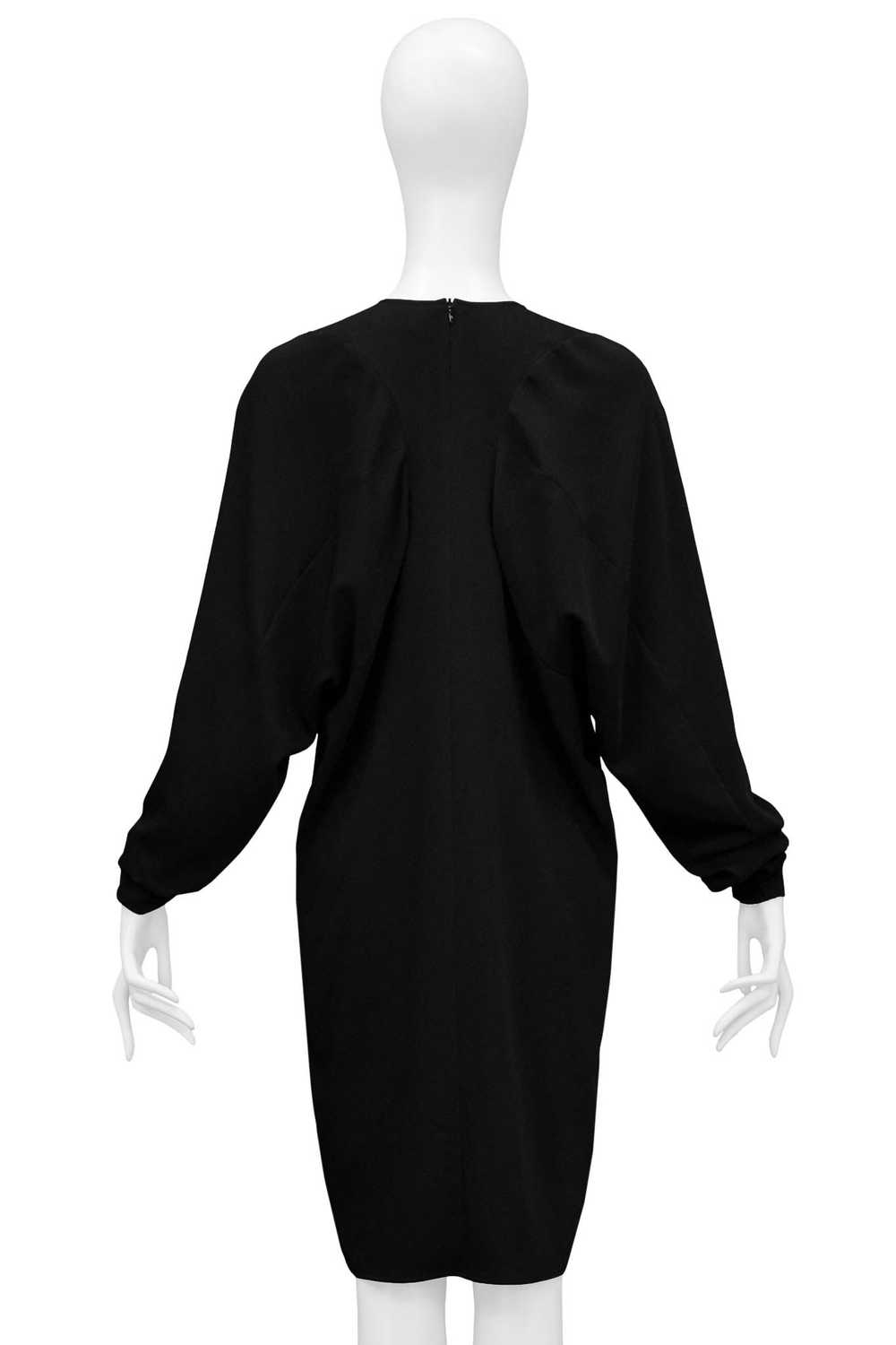 MARGIELA BLACK DRESS WITH LONG DOLMAN SLEEVES - image 2