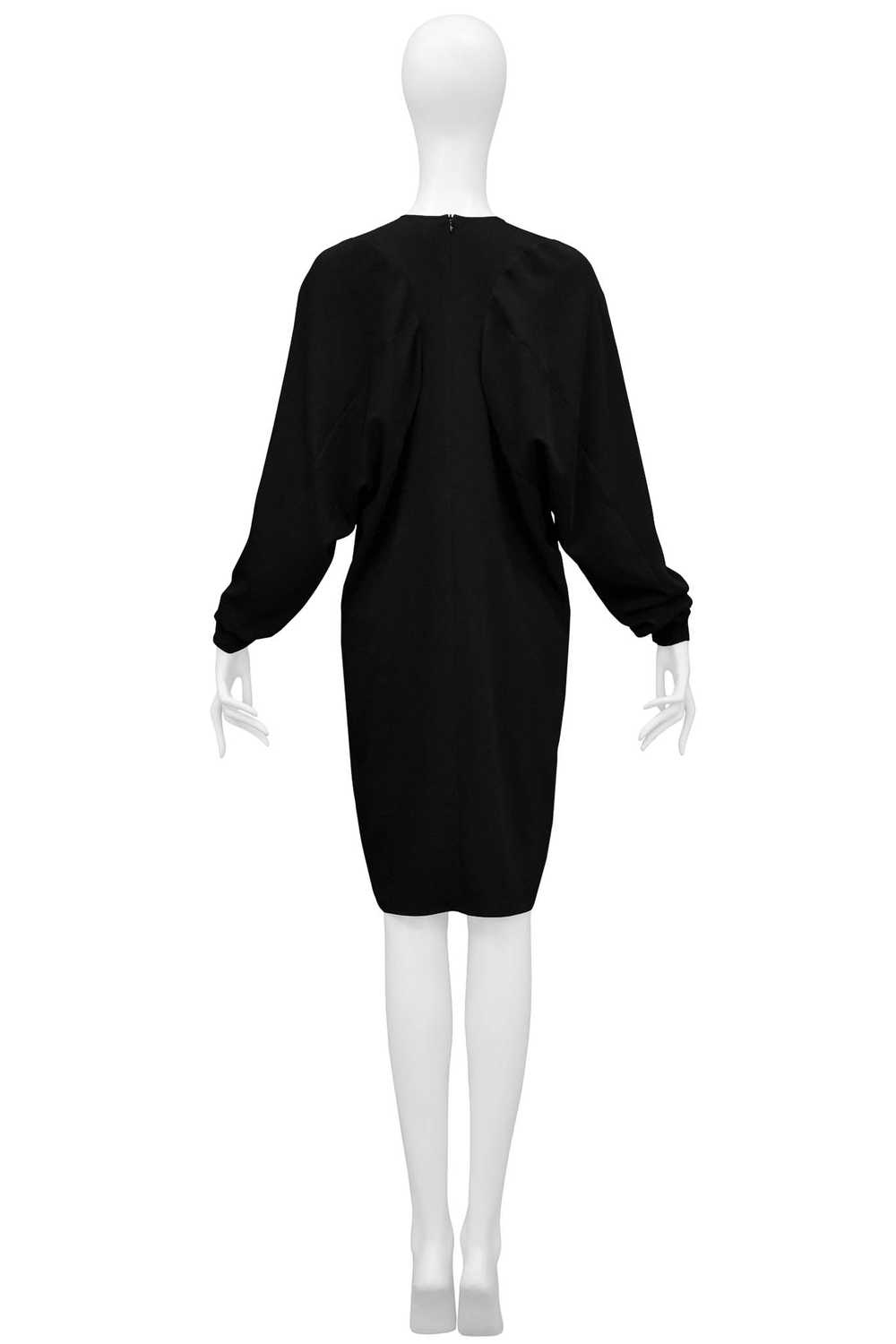 MARGIELA BLACK DRESS WITH LONG DOLMAN SLEEVES - image 4